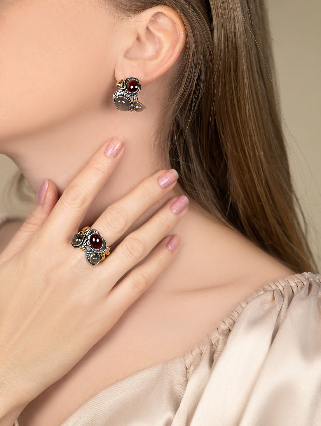 Err1452z ЛабГр Серьги (Ag 925)