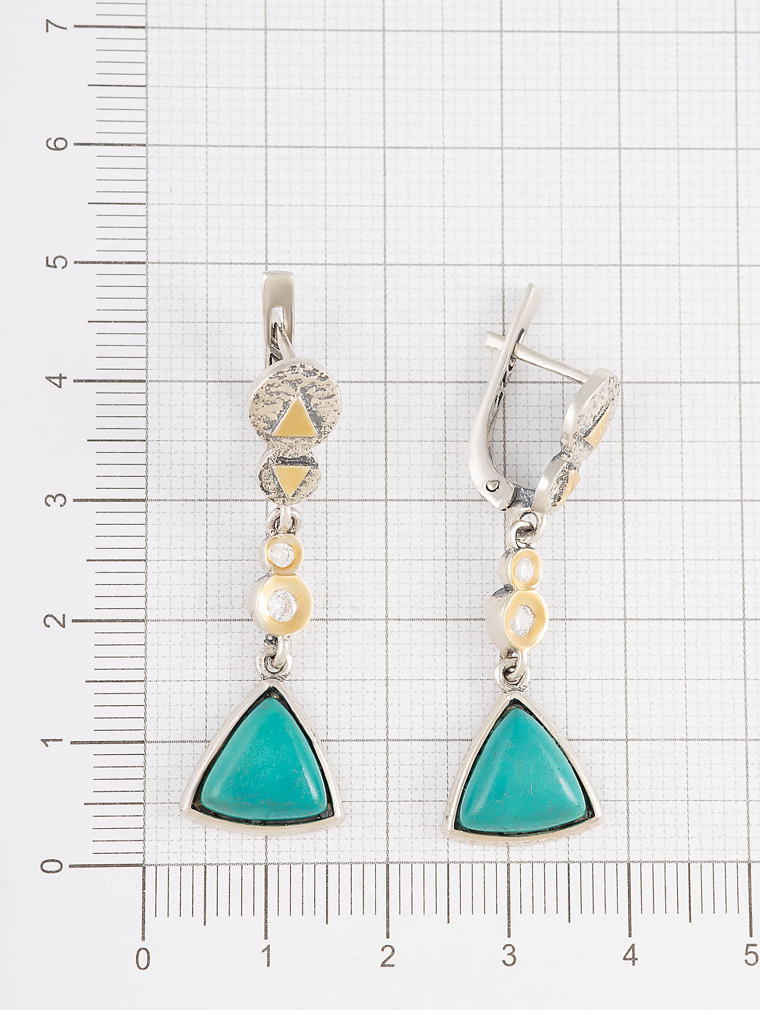 Err1254z Бирюза Серьги (Ag 925)