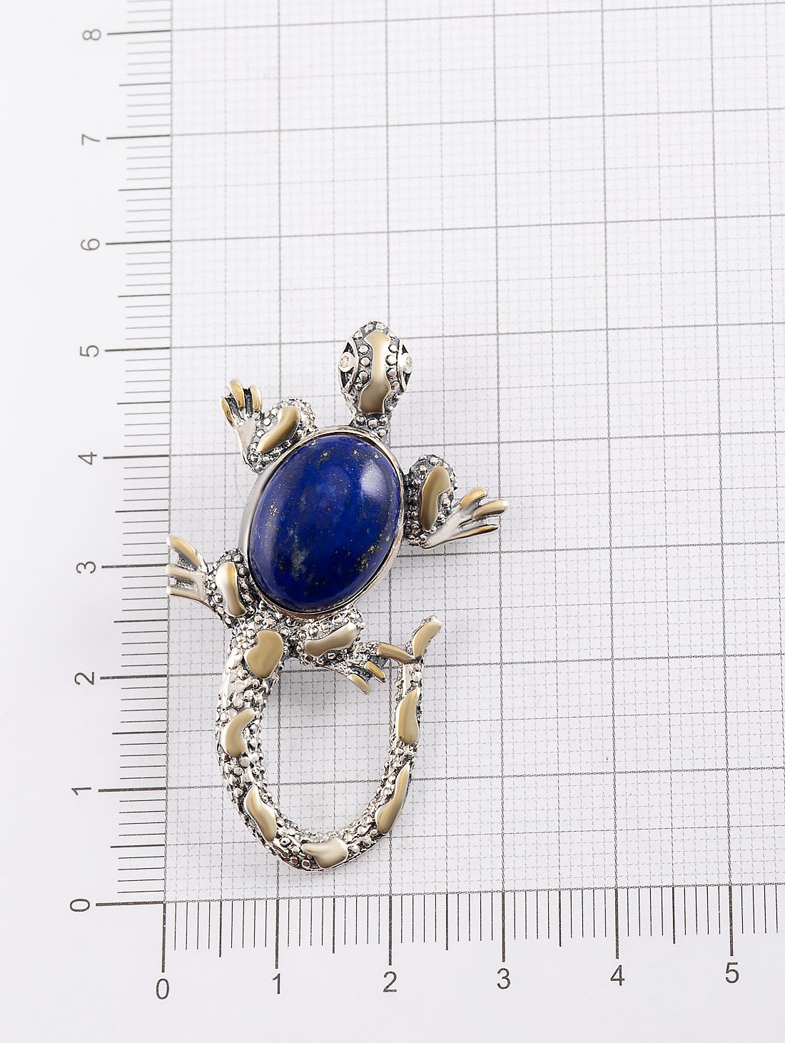 Brr1264z Лазурит Брошь (Ag 925)