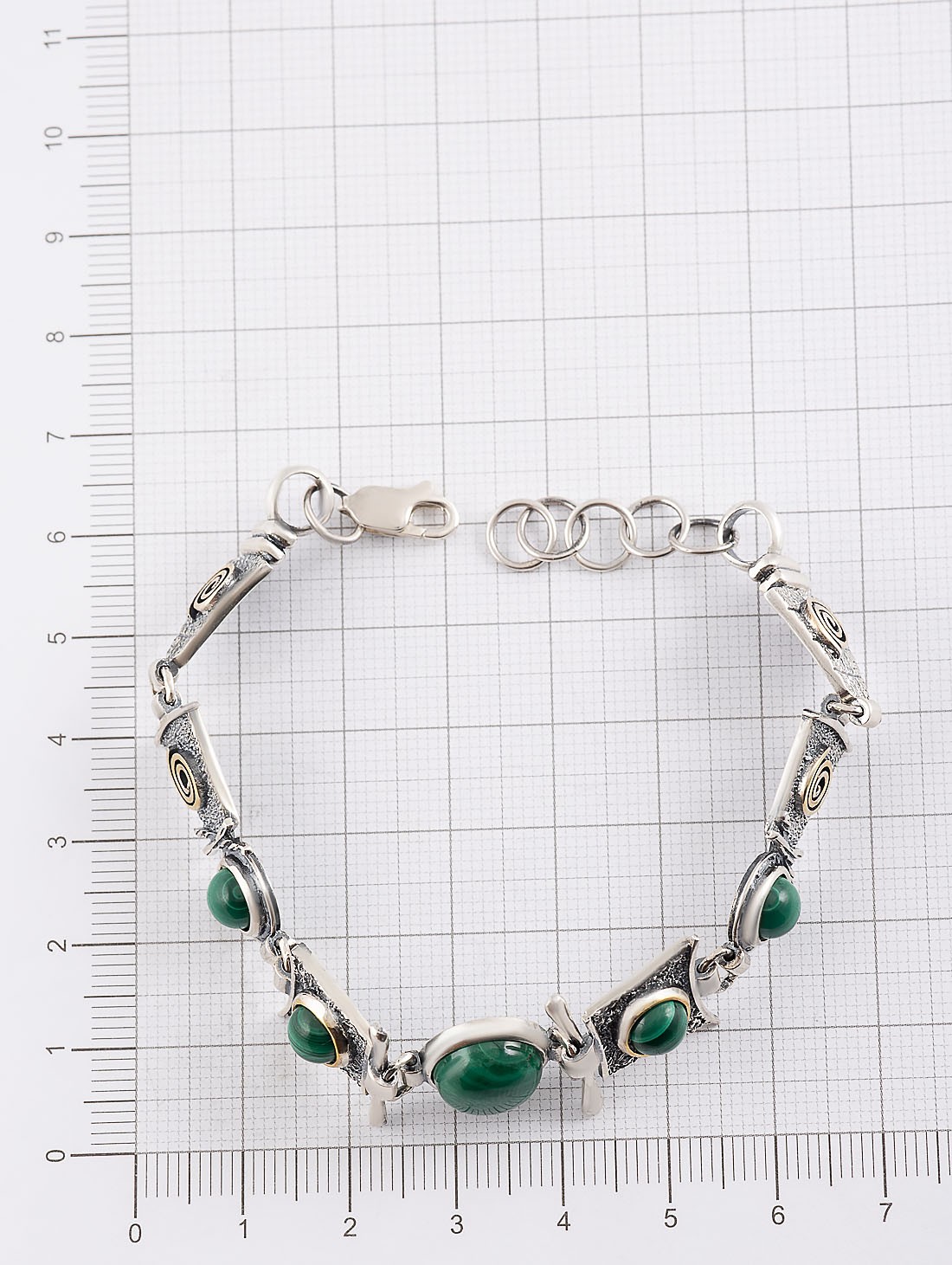 Srr1182z Малахит Браслет (Ag 925)
