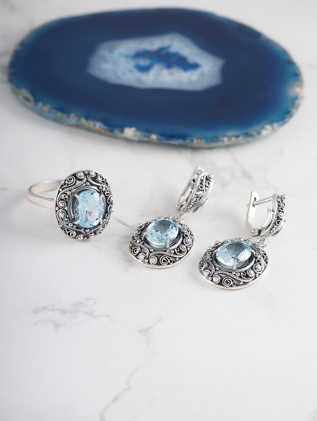 1222 Топаз Серьги (Ag 925)