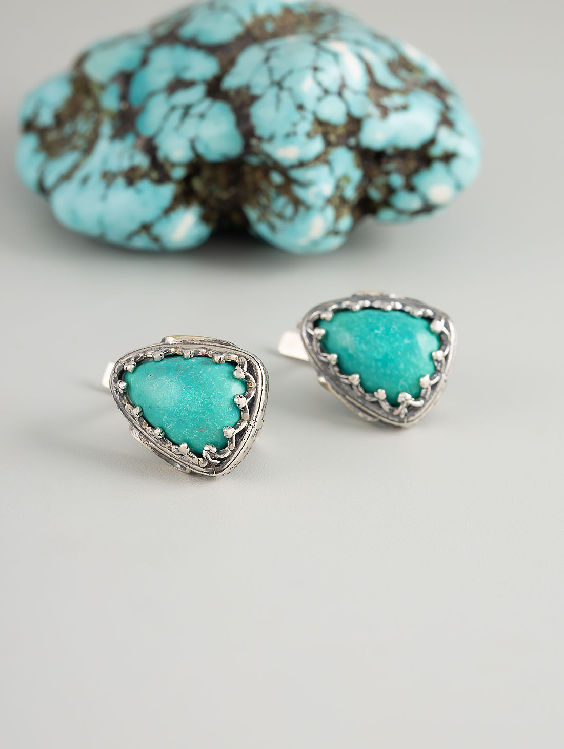 Err1322z Бирюза Серьги (Ag 925)