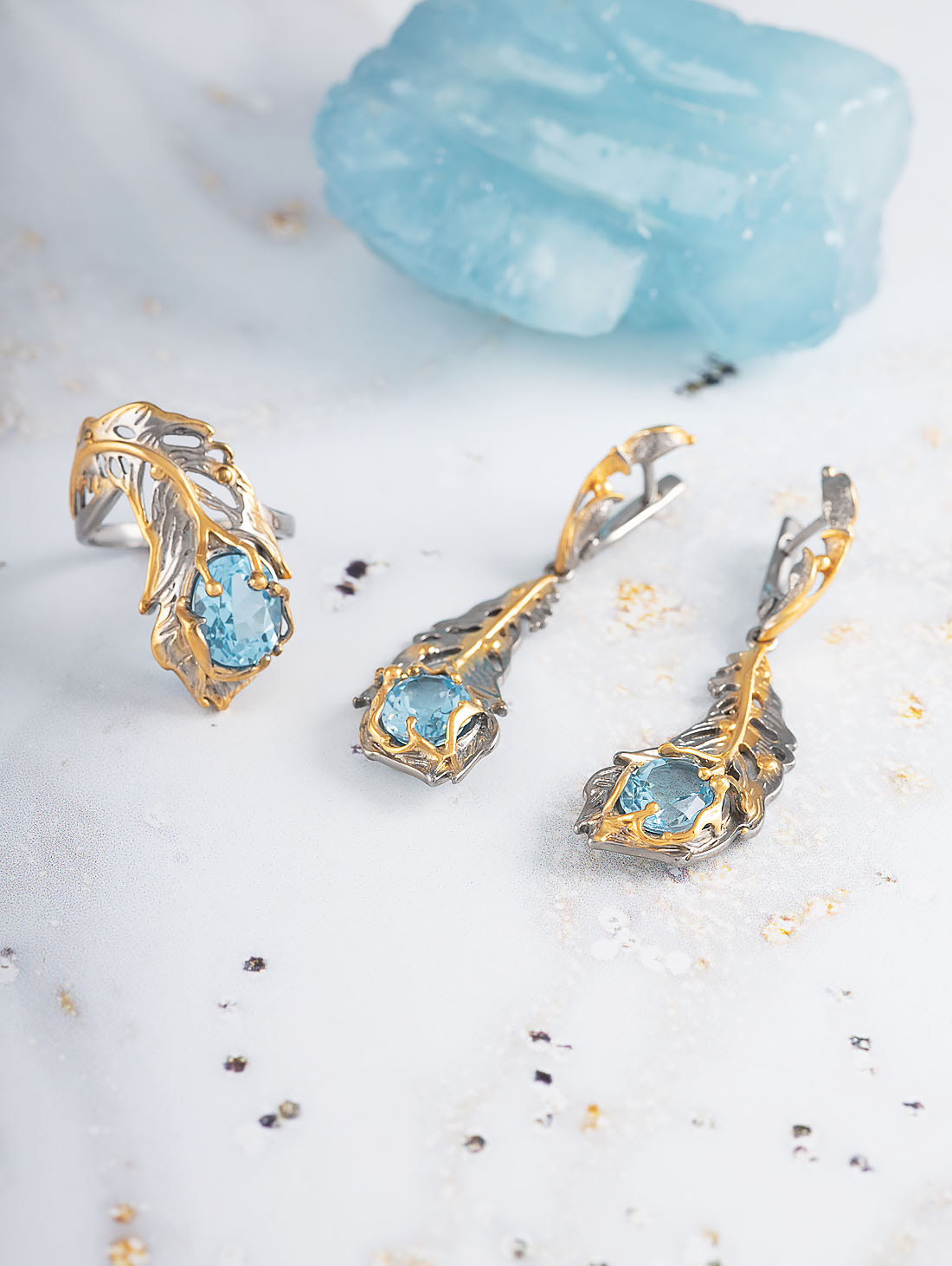 1598R Топаз Серьги (Ag 925)