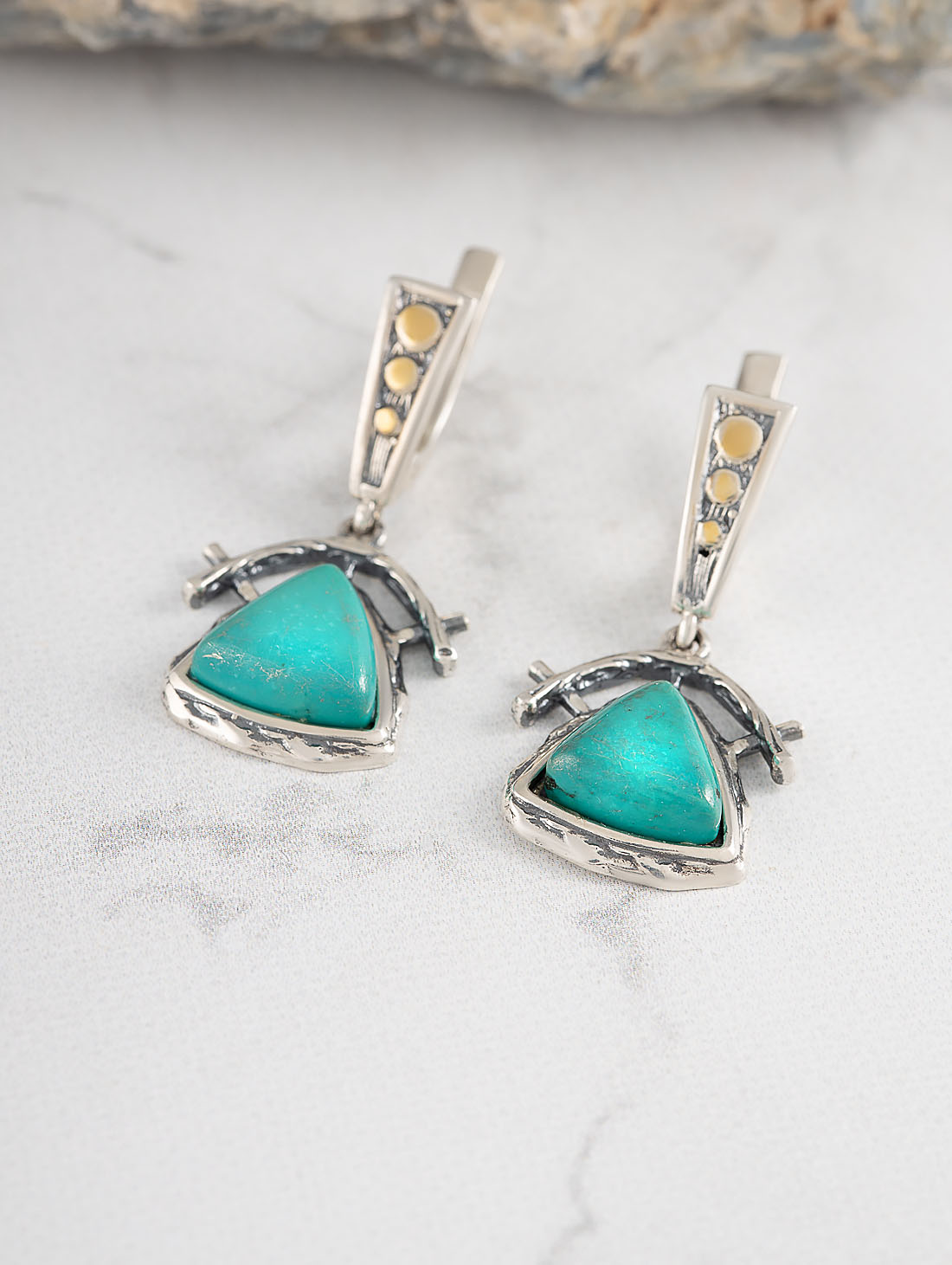 Err1268z Бирюза Серьги (Ag 925)