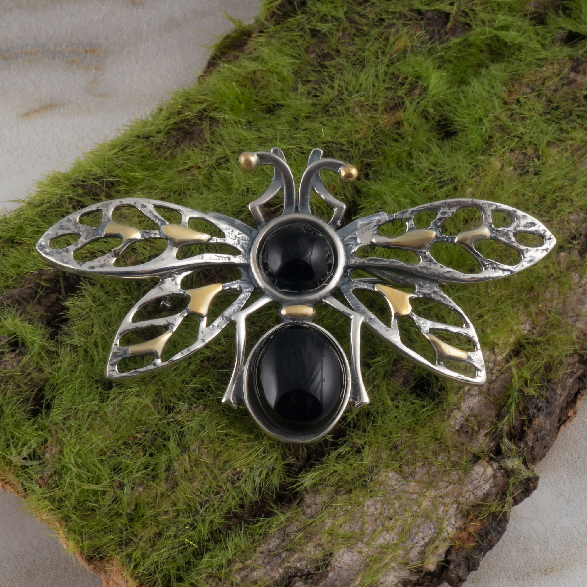 Brr1284z Агат Брошь (Ag 925)