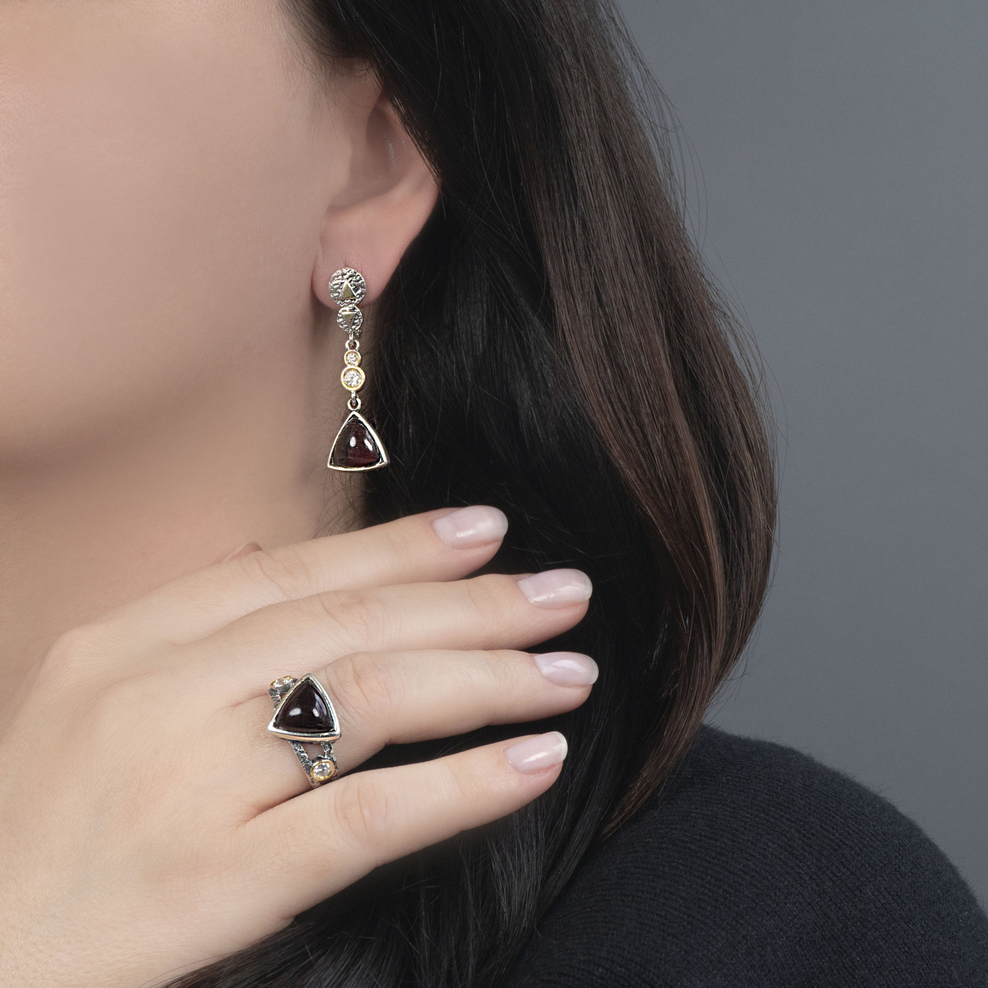 Rrr1254z Гранат Кольцо (Ag_925)