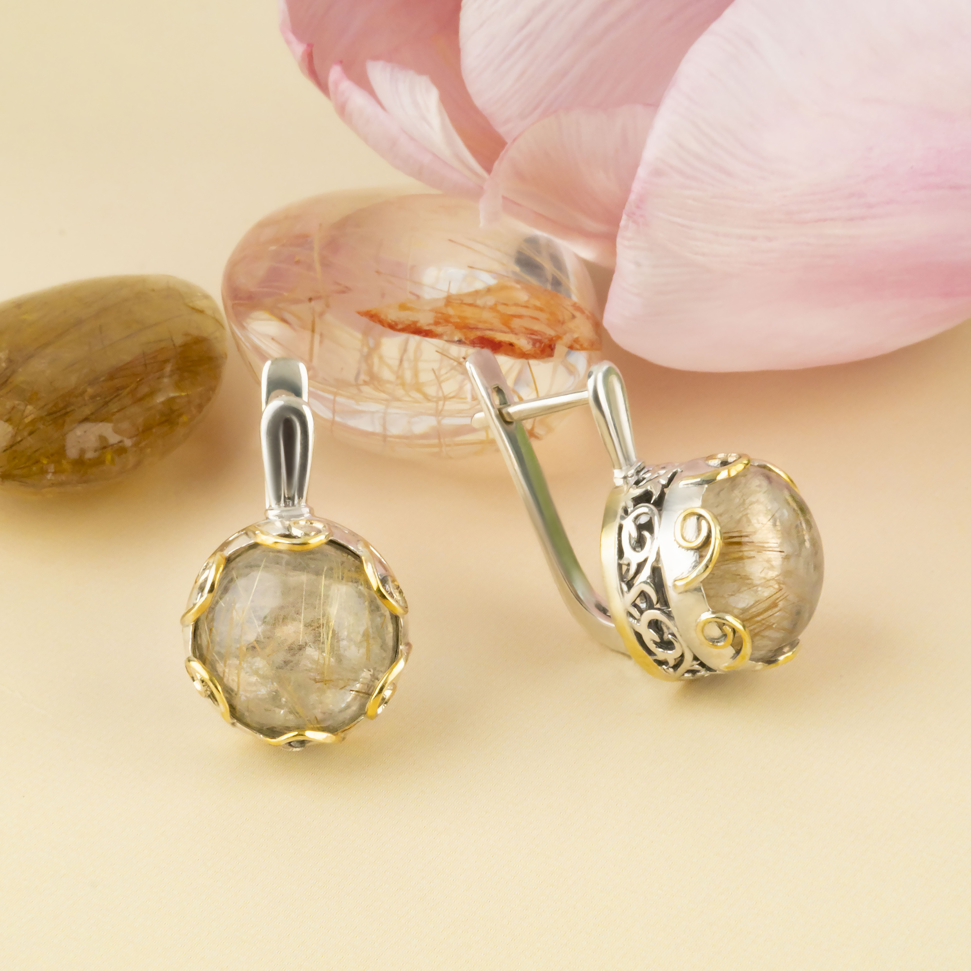 Err1351z Рутил Серьги (Ag 925)